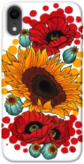 Чехол на Apple iPhone XR (6.1") Подсолнечники и маки фото 1 из 1