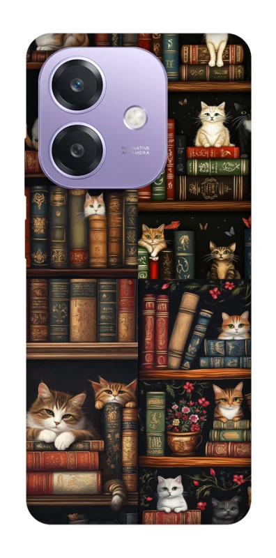 Чехол на Oppo A3 4G Cats & Books фото 1 из 1