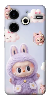 Чехол на TECNO Pova 6 Neo (LI6) Labubu & clouds фото 1 из 1