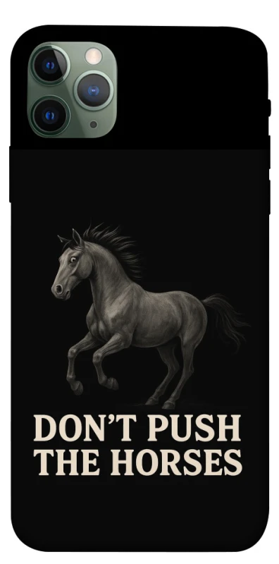Чохол на Apple iPhone 11 Pro Max (6.5") Don't push the horses фото 1 з 1