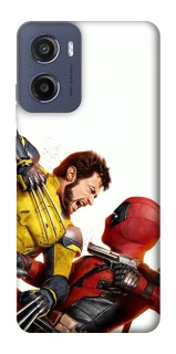 Чехол на Motorola Moto E15 Deadpool and Wolverine фото 1 из 1