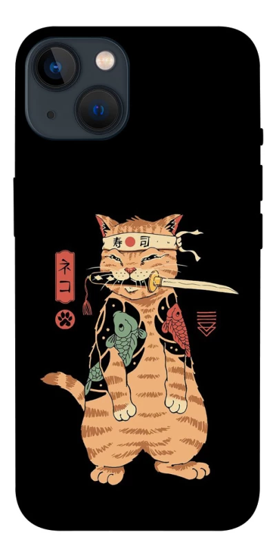 Чехол на Apple iPhone 13 (6.1") Кот-самурай фото 1 из 1