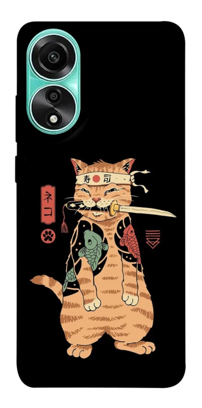 Чохол на Oppo A78 4G Кіт-самурай фото 1 з 1