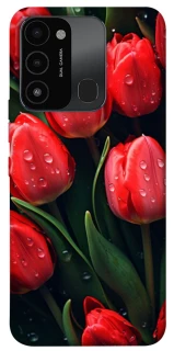 Чохол на TECNO Spark 8C Червоні тюльпани фото 1 з 1
