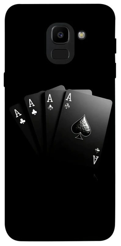 Чохол на Samsung J600F Galaxy J6 (2018) Black Cards фото 1 з 1