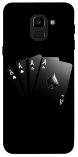 Чехол на Samsung J600F Galaxy J6 (2018) Black Cards фото 1 из 1