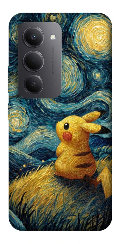 Чохол на Xiaomi Redmi 15 (Global) Pikachu and Van Gogh фото 1 з 1