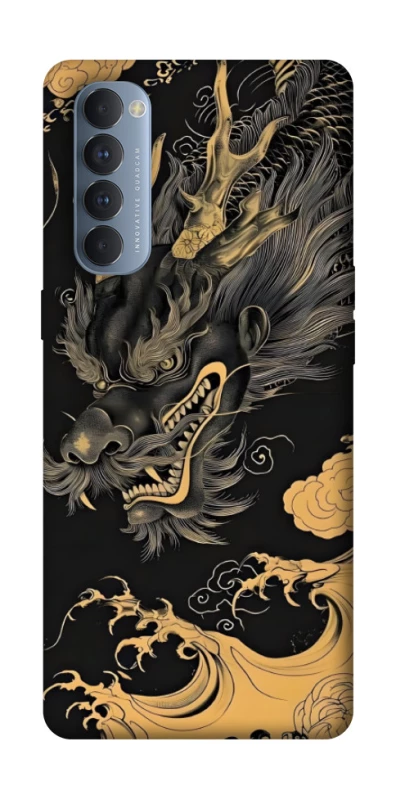 Чехол на Oppo Reno 4 Pro gold dragon фото 1 из 1