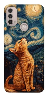 Чохол на Motorola Moto E40 van gogh cat фото 1 з 1