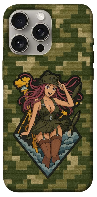 Чохол на Apple iPhone 15 Pro Max (6.7") Military Waifu фото 1 з 1