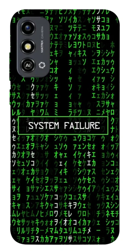 Чехол на ZTE Blade A53 Matrix system failure фото 1 из 1