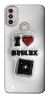 Чехол на Motorola Moto E40 I love Roblox фото 1 из 1