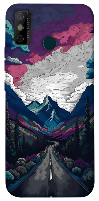 Чехол на TECNO Spark 6 Go Нарисованные горы фото 1 из 1