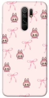 Чохол на Xiaomi Redmi 9 Pink bows and Labubus фото 1 з 1