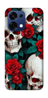 Чохол на Oppo A6 Pro 4G/5G skull and rose фото 1 з 2