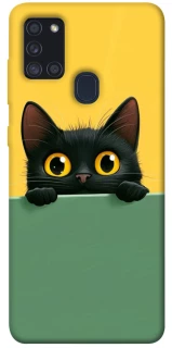 Чехол на Samsung Galaxy A21s Black cat v2 фото 1 из 1