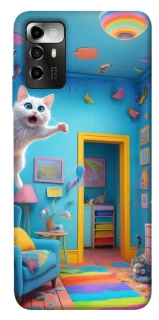 Чехол на ZTE Blade A72 crazy cat фото 1 из 1