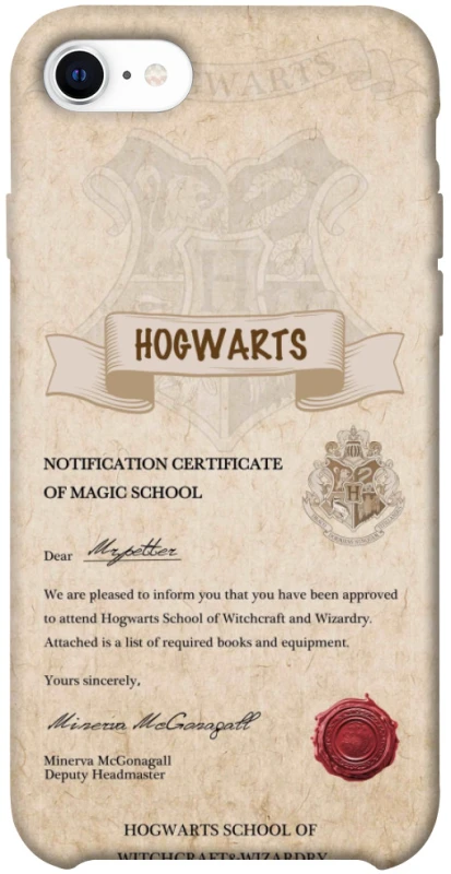 Чехол на Apple iPhone SE (2020) The Hogwarts acceptance letter фото 1 из 1