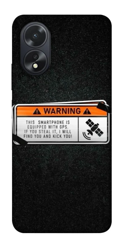 Чохол на Oppo A18 Warning фото 1 з 1