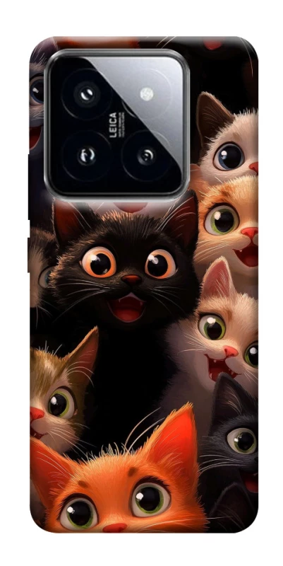 Чохол на Xiaomi 14 Pro happy cats фото 1 з 1