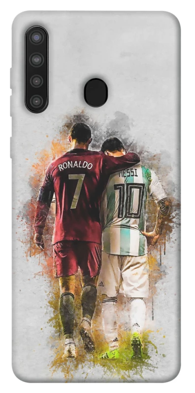 Чехол на Samsung Galaxy A21 Ronaldo и Messi фото 1 из 1
