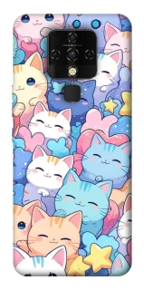 Чехол на TECNO Camon 16 SE Funny Kittens ver.3 фото 1 из 1