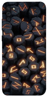 Чехол на Samsung Galaxy M11 Огненые руны фото 1 из 1