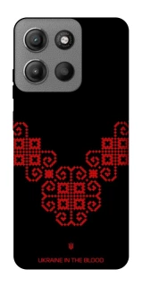 Чохол на Motorola Moto G15 Power Чорно-червона вишиванка фото 1 з 1