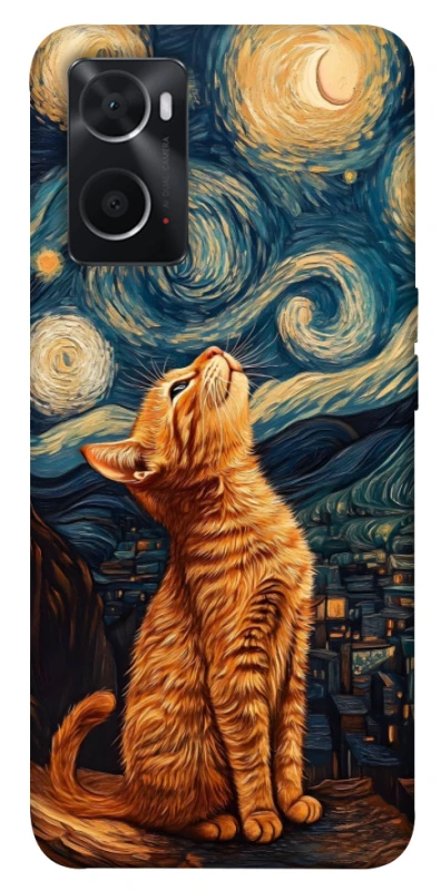 Чехол на Oppo A76 4G van gogh cat фото 1 из 1