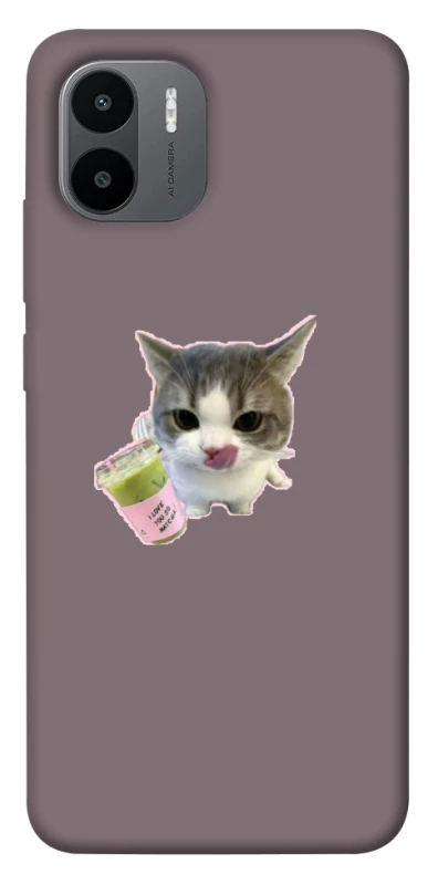 Чехол на Xiaomi Redmi A1+ / Poco C50 / A2+ cat matcha фото 1 из 1