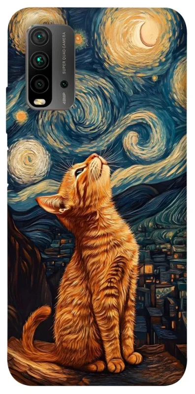 Чехол на Xiaomi Redmi 9T van gogh cat фото 1 из 1