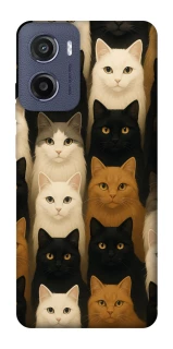 Чохол на Motorola Moto G05 Colorful Cat Collage фото 1 Чохол на Motorola Moto G05 Colorful Cat Collage фото 1 з 1