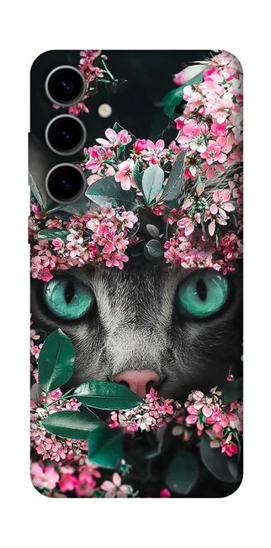 Чохол на Samsung Galaxy S25 FE Кіт в квітах фото 1 з 1