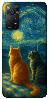 Чехол на Xiaomi Redmi Note 11 Pro 4G/5G Cats under the stars фото 1 из 1