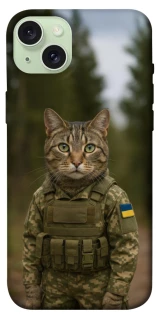 Чехол на Apple iPhone 15 Plus (6.7") Кот защитник фото 1 из 1