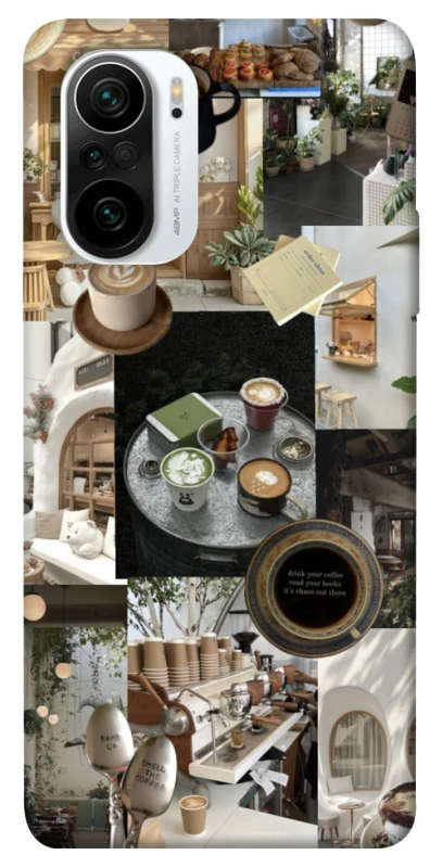 Чохол на Xiaomi Redmi K40 / K40 Pro / K40 Pro+ / Poco F3 Coffee collage ver.4 фото 1 з 1