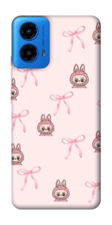 Чехол на Motorola Moto G45 Pink bows and Labubus фото 1 из 1