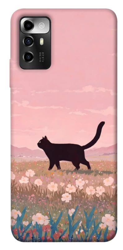 Чохол на ZTE Blade A72 cat on a field фото 1 з 1