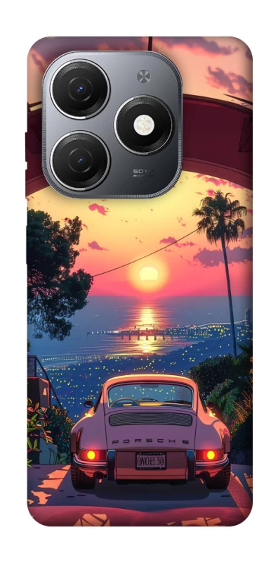 Чехол на TECNO Spark 20 Porsche at sunset фото 1 из 1