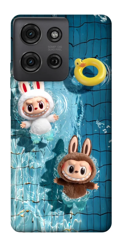 Чохол на Motorola Moto G75 Labubu in the pool фото 1 з 1