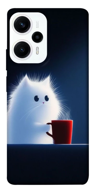 Чохол на Xiaomi Poco F5 / Note 12 Turbo Чохол кіт з кавою фото 1 з 1