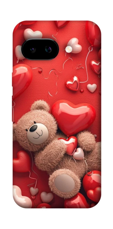 Чехол на Google Pixel 9a bear in hearts фото 1 из 1
