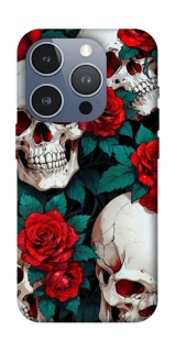 Чохол на Apple iPhone 16 Pro skull and rose фото 1 з 1