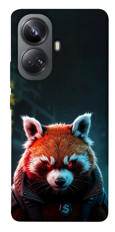 Чехол на Realme 10 Pro+ Cyber Red Panda фото 1 из 1