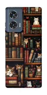 Чохол на Motorola Edge 50 Cats & Books фото 1 з 1