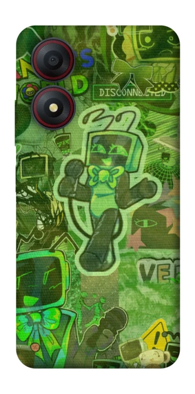 Чехол на ZTE Blade A34 4G Dandysworld tv green theme фото 1 из 1