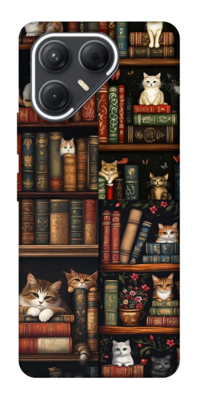 Чохол на TECNO Pova 7 Cats & Books фото 1 з 1