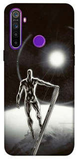 Чехол на Realme 5 Серебряный сёрфер фото 1 из 1