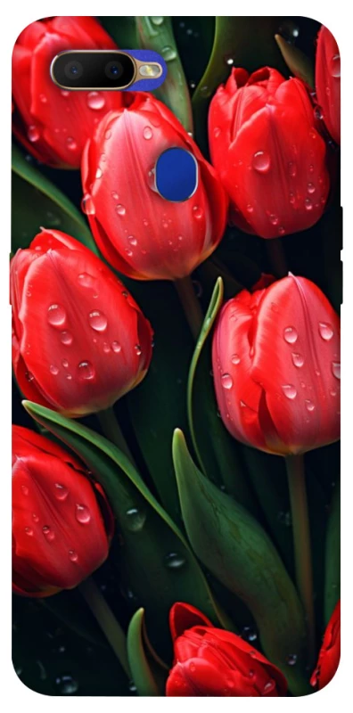Чохол на Oppo A5s Червоні тюльпани фото 1 з 1