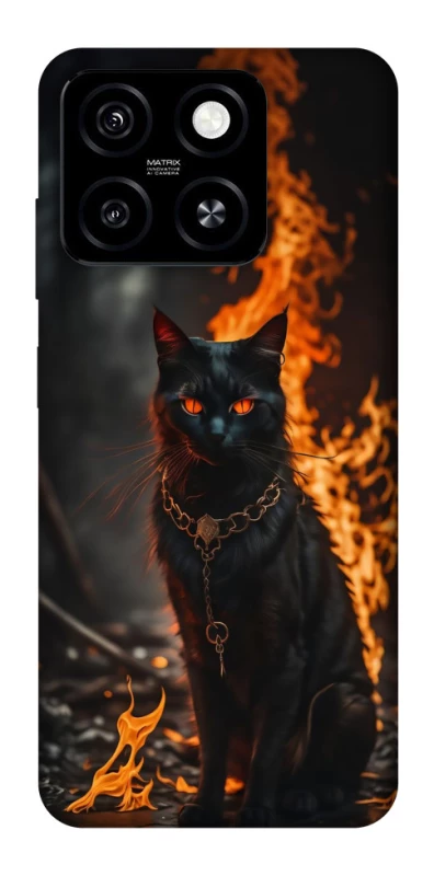 Чохол на ZTE Blade A55 4G Вогняний кіт фото 1 з 1